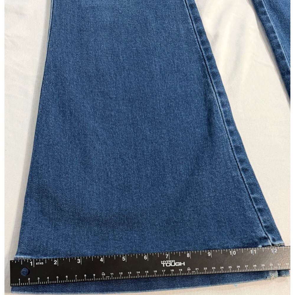 Flying Monkey Womens High Rise Super Flare Jeans Blue Medium Wash Size 32 Y4041X - Picture 3 of 7